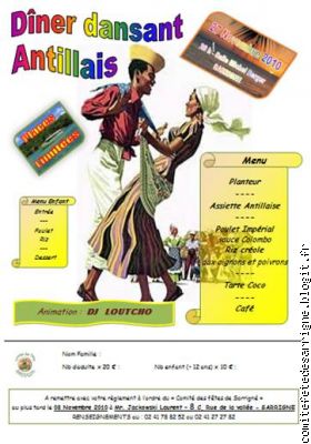 Affiche Repas dansant Antillais